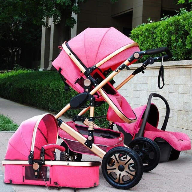 pink stroller 3 in 1