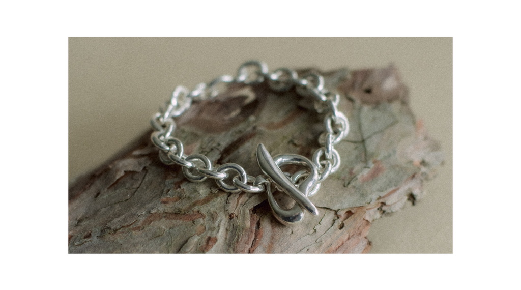 Silver Sculptural Bracelet Organic Jewelry