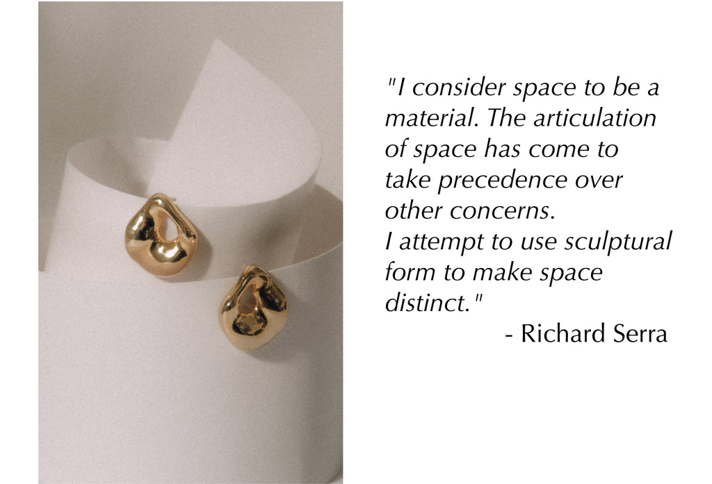 Vimeria sculptural jewelry form as expression of form Richard Serra