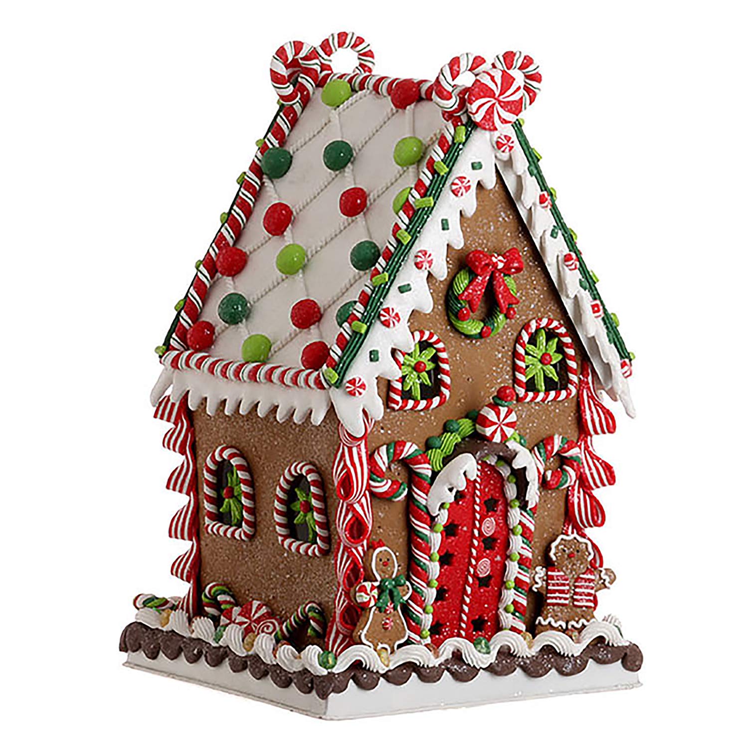 14Inch Playful Christmas Gingerbread House – Tabletop Christmas Decor