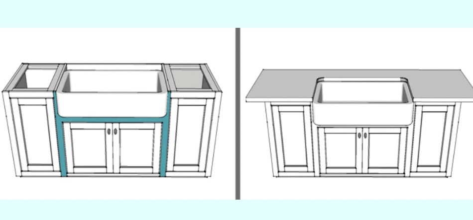 Install Your Cabinet Face and Counters