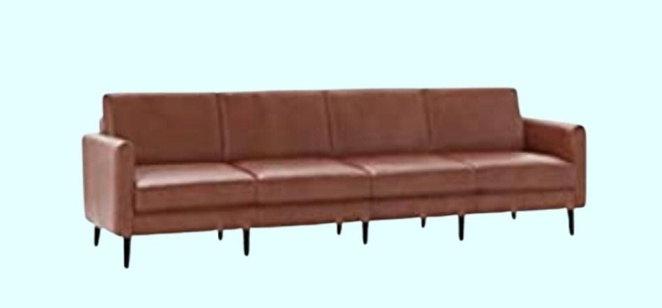 Burrow Mid Century King Nomad Leather Sofa