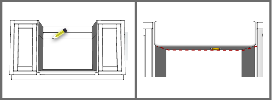 Mark the Inside of Your Cabinet at the Level Where Your Sink Base will Sit