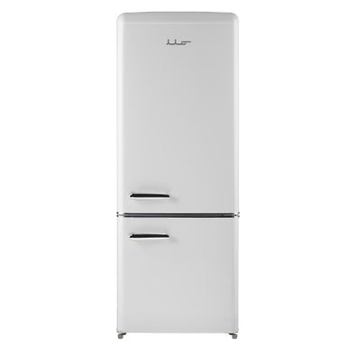 iio 7 Cu. Ft. Retro Refrigerator with Bottom Freezer in Frost White
