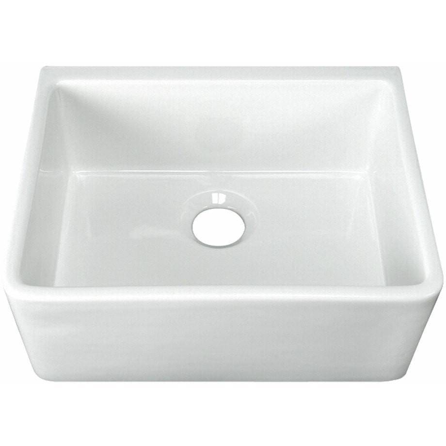 24 Apron Fireclay Farmhouse Kitchen Sink In White Or Biscuit Fs24