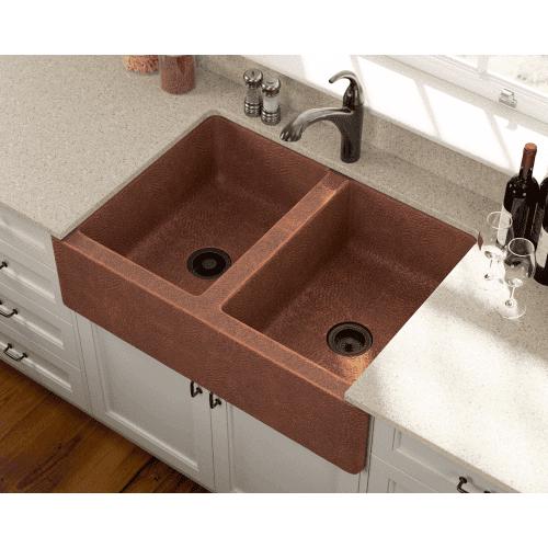 35 X 25 Equal Double Bowl Copper Farmhouse Apron Kitchen Sink Annie Oak