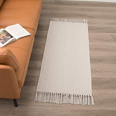 Pauwer Cotton Area Rug Set 2 Piece 4.2'x2'+3'x2' Hand Woven Cotton Rug —  Annie & Oak