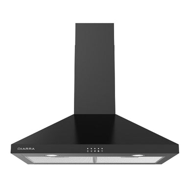 Ciarra CAB75206W 30 Black 450 CFM Wall Mount Convertible Smart Range Hood