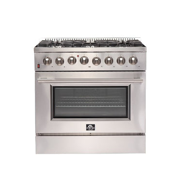 FORNO Galiano 36-in 6 Burners 5.36-cu ft Freestanding Natural Gas Range  (Stainless Steel) in the Single Oven Gas Ranges department at