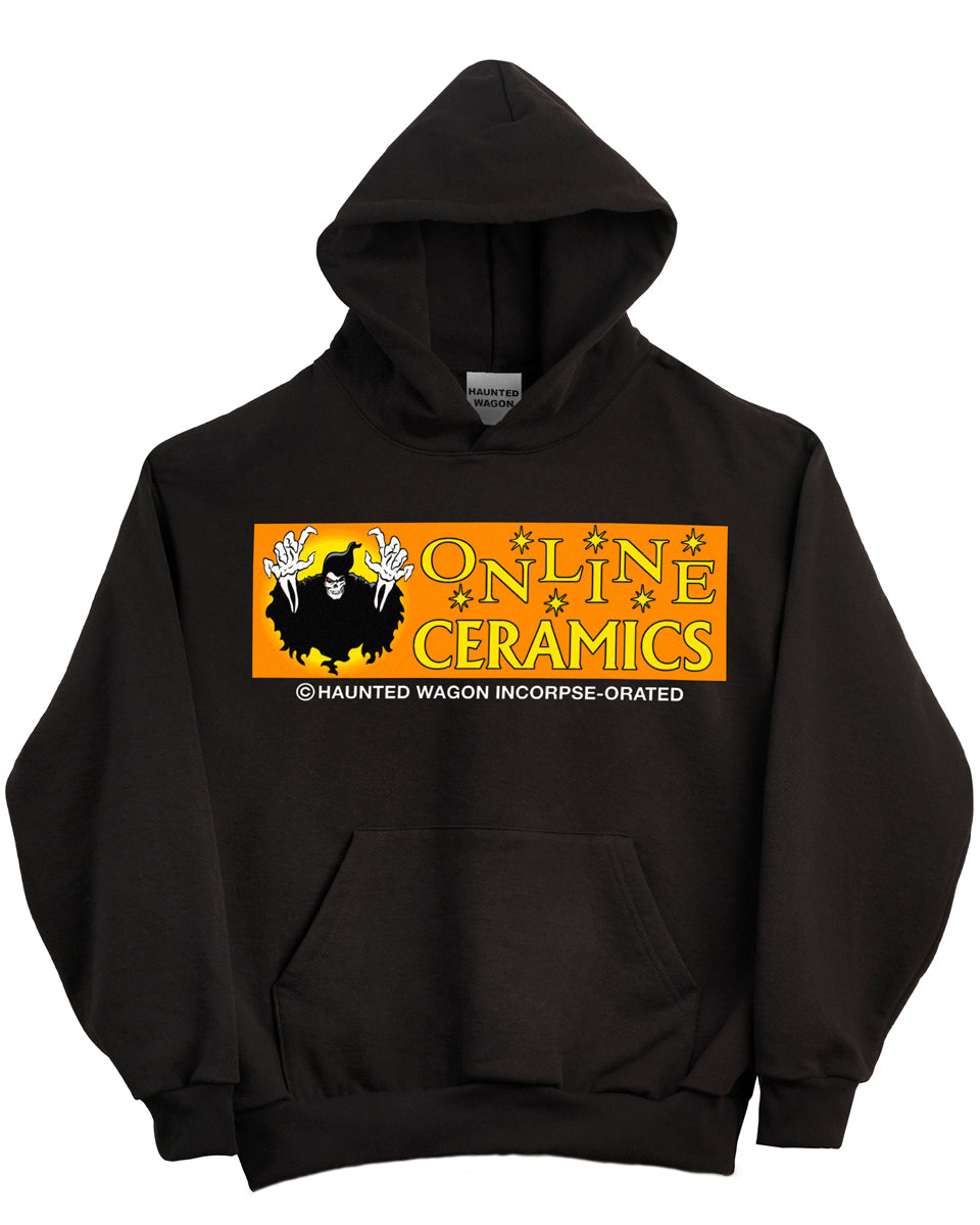 GD Logo (in orange) Printed Black Hoodie for Men - Go Devil