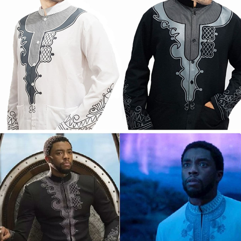  Baju Koko Wakanda BlackPanther Baju Koko Pria Lengan 