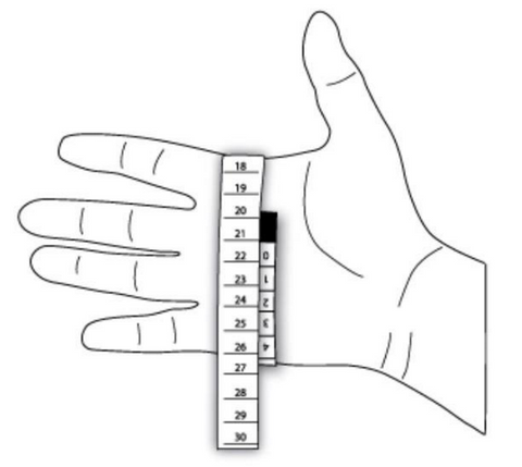 Golf Glove Hand Size Chart
