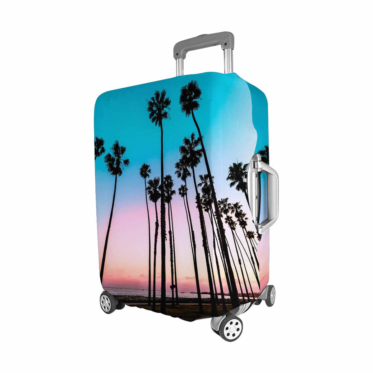 hard shell sunset palm tree it luggage