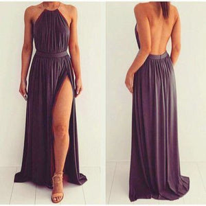 dusty purple prom dress