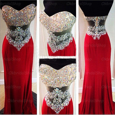 red diamond prom dress