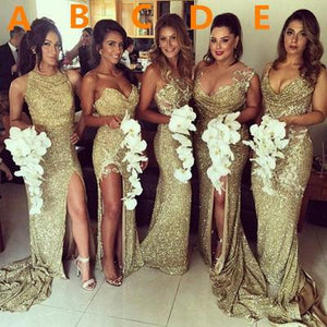 glitter bridesmaid dresses