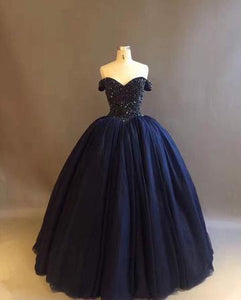 ball gown navy blue