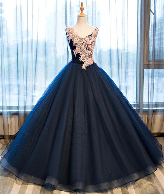 Sexy Low Cut Royal Blue Long Sleeve Evening Dress