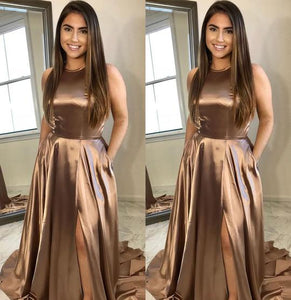 copper long dress