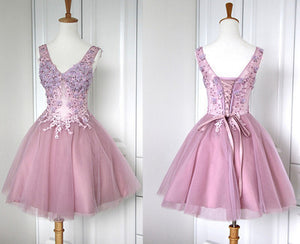 lavender formal dress short