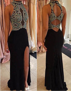 black prom dresses with slits