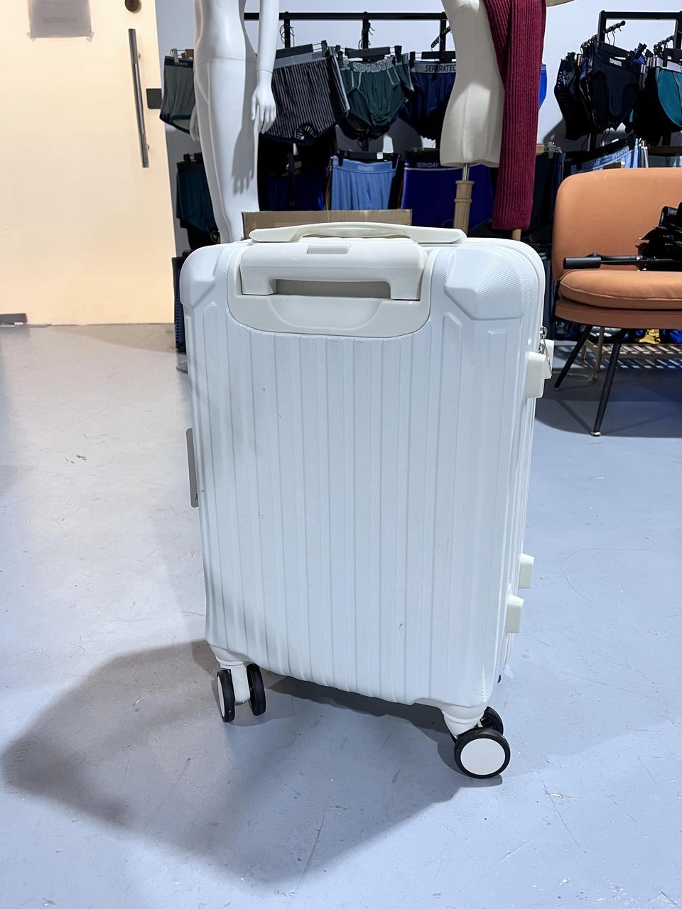 DAVID ARCHY 21-Inch White Luggage