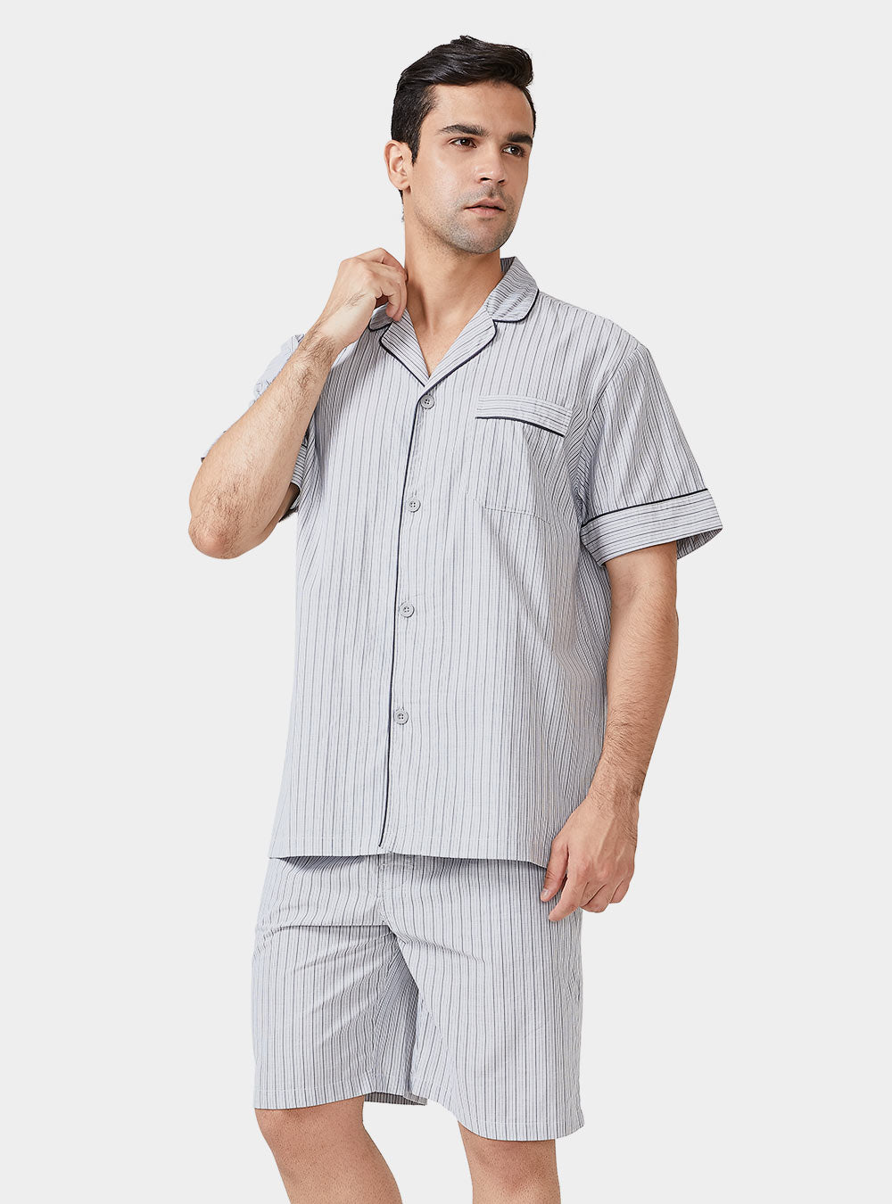 Penn Men's Pajama Shorts Comfy - Soft Lounge Sleep Shorts Separate Bottoms  Light Grey