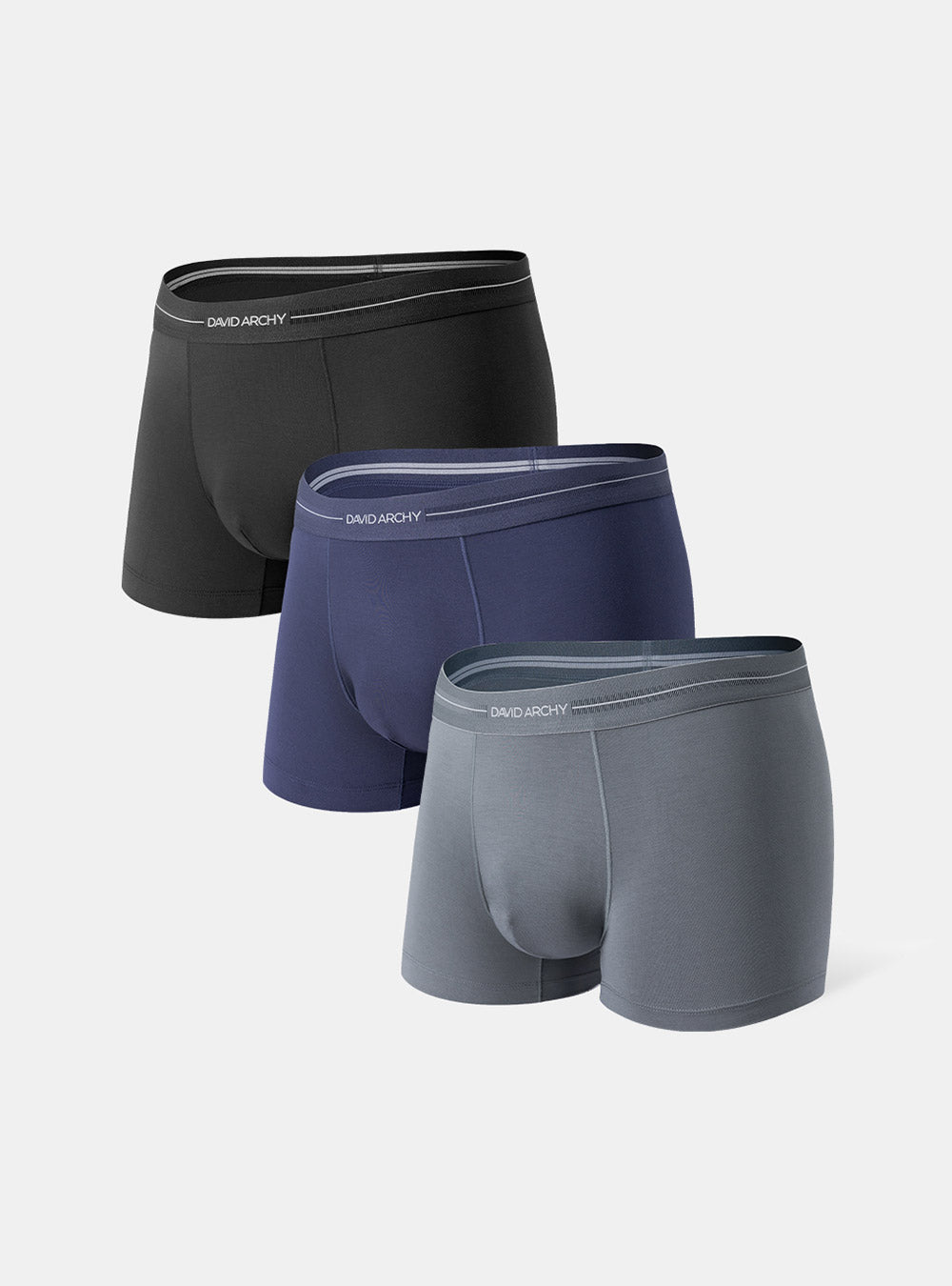 David Archy 3 Packs MicroModal Trunks with Pouch Support Antibacterial ...