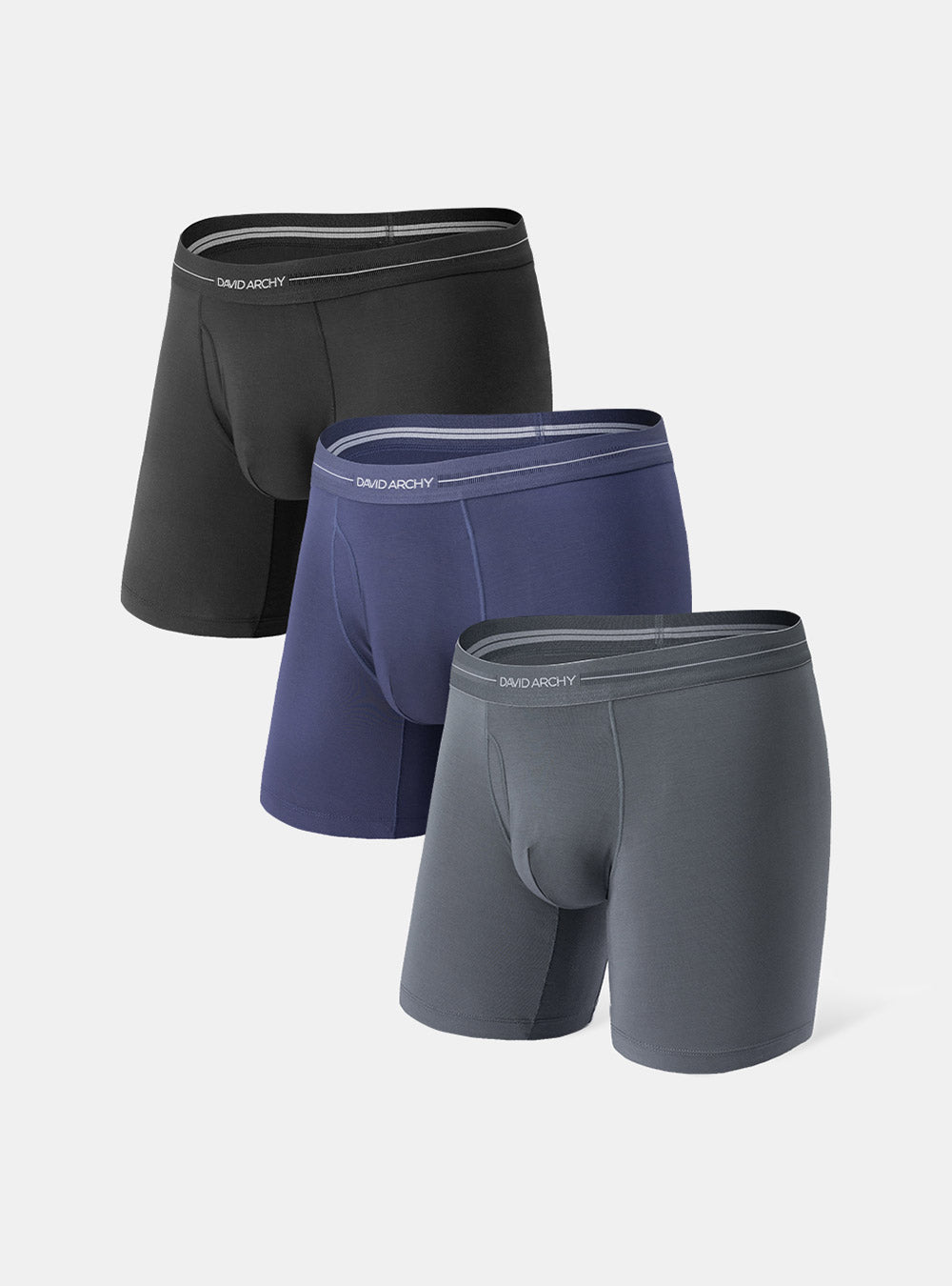 DAVID ARCHY Men's Dual Pouch Underwear Micro Modal Trunks Separate Pouches  with Fly 4 Pack, Black/Dark Gray/Navy Blue/Wine, Large : Buy Online at Best  Price in KSA - Souq is now 