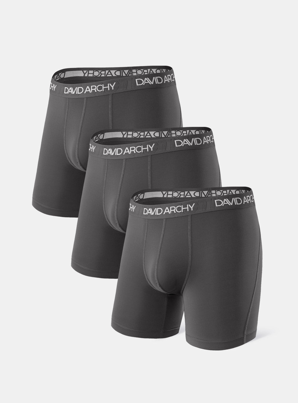 4 Packs Bamboo Rayon Trunks Dual Pouch Smooth David Archy Ultra