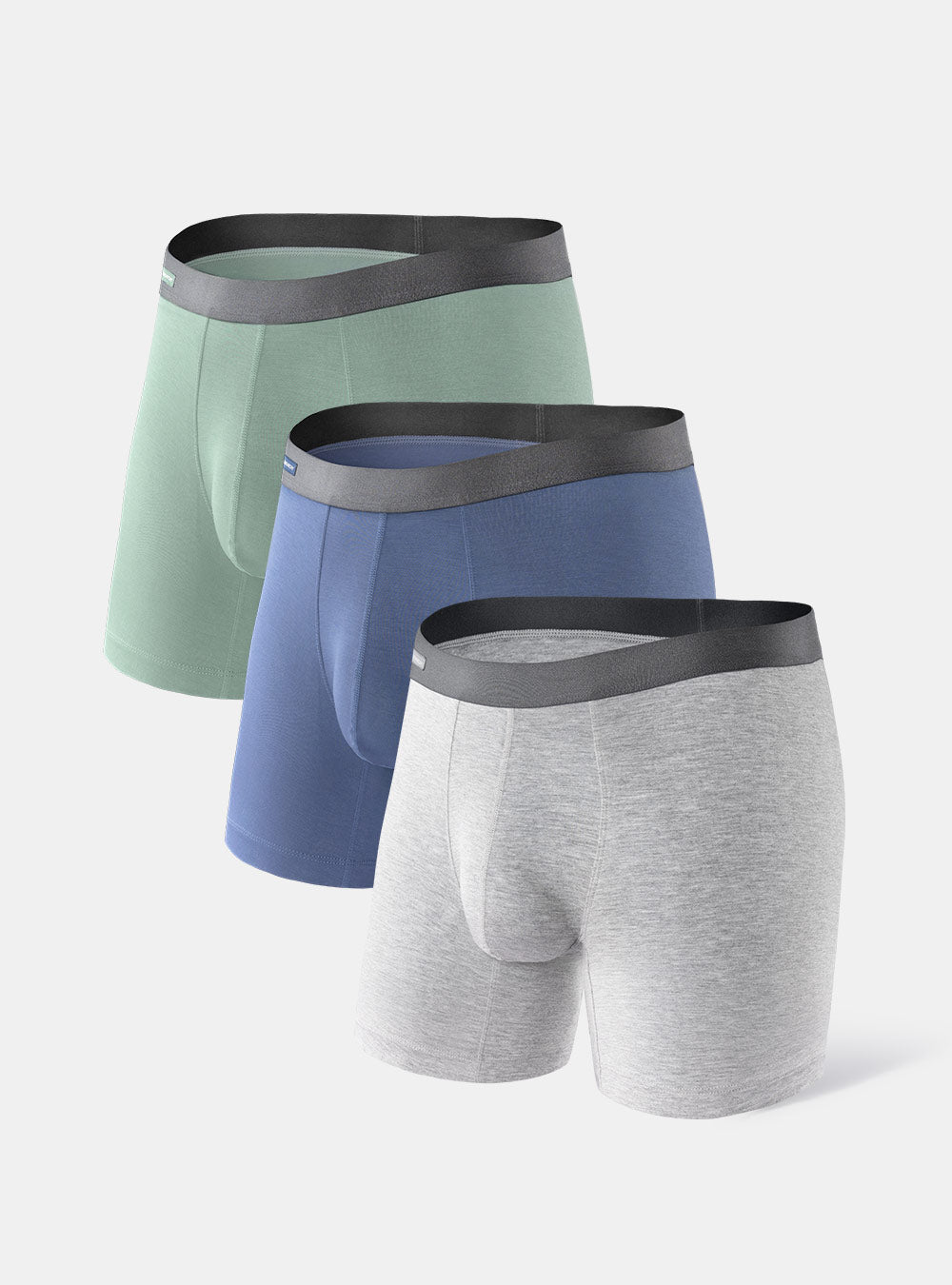 David Archy 3 Packs Leg Boxer Briefs Bamboo Rayon Ultra Soft Comfy