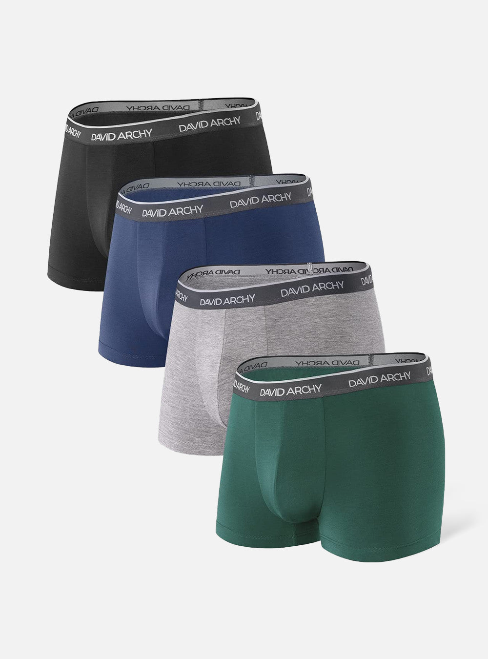 DAVID ARCHY Men's Underwear Breathable Boxer Briefs Bamboo Rayon Super Soft  Trunks with Fly in 4 Pack (S, Black/Dark Gray/Navy Blue/Heather Gray - 5.  inchesin 4 Pack) : : Clothing, Shoes 