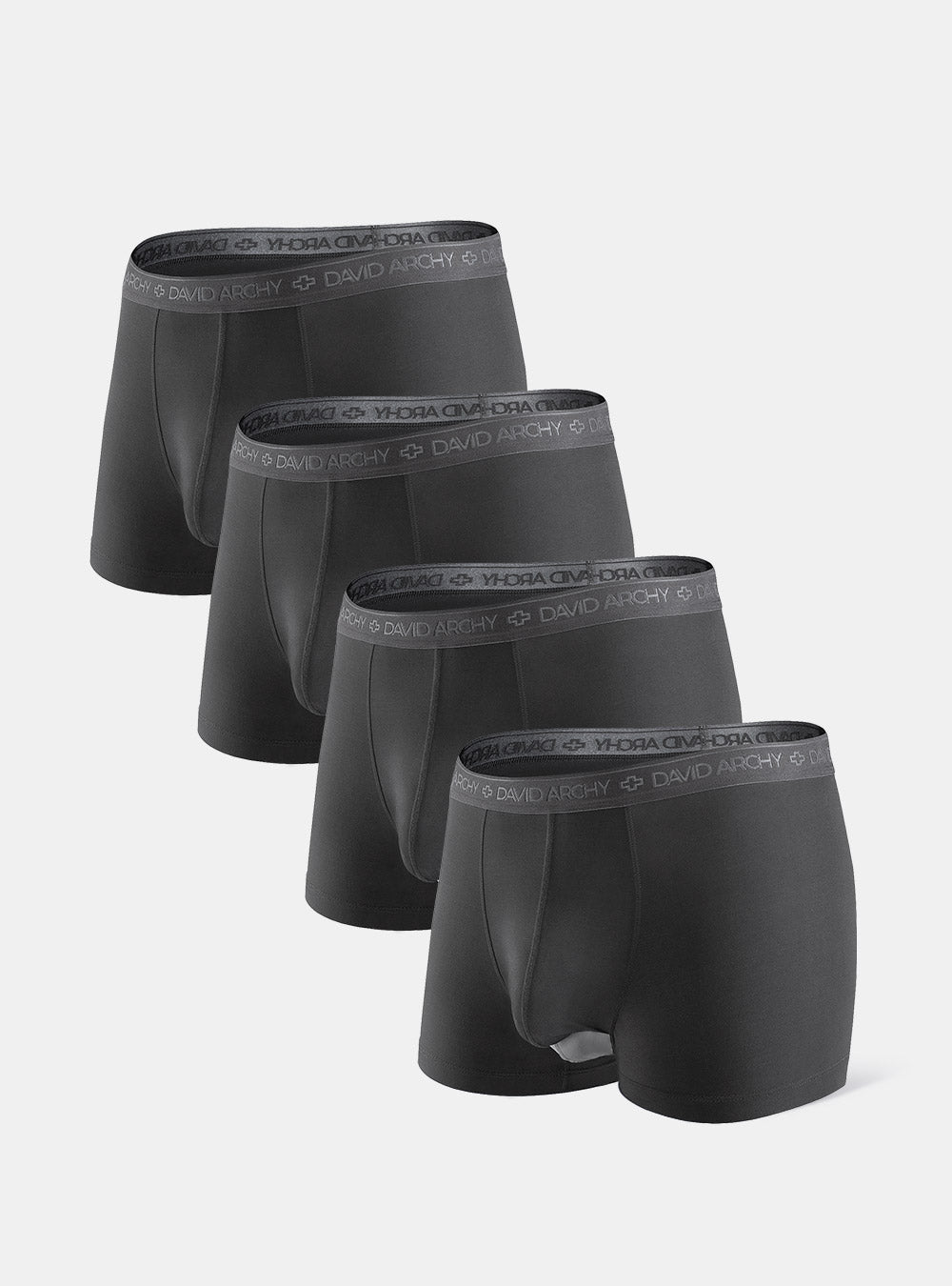 DAVID ARCHY Men's Underwear Micro Modal Dual Pouch Trunks Support Ball Pouch  Bulge Enhancing Boxer Briefs for Men 4 Pack (S, Black) at  Men's  Clothing store: Boxer Briefs