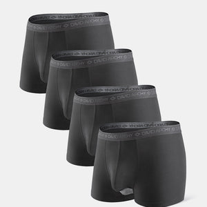 DAVID ARCHY Men's 4 Pack Micro Modal Low Rise Trunks (S, Navy