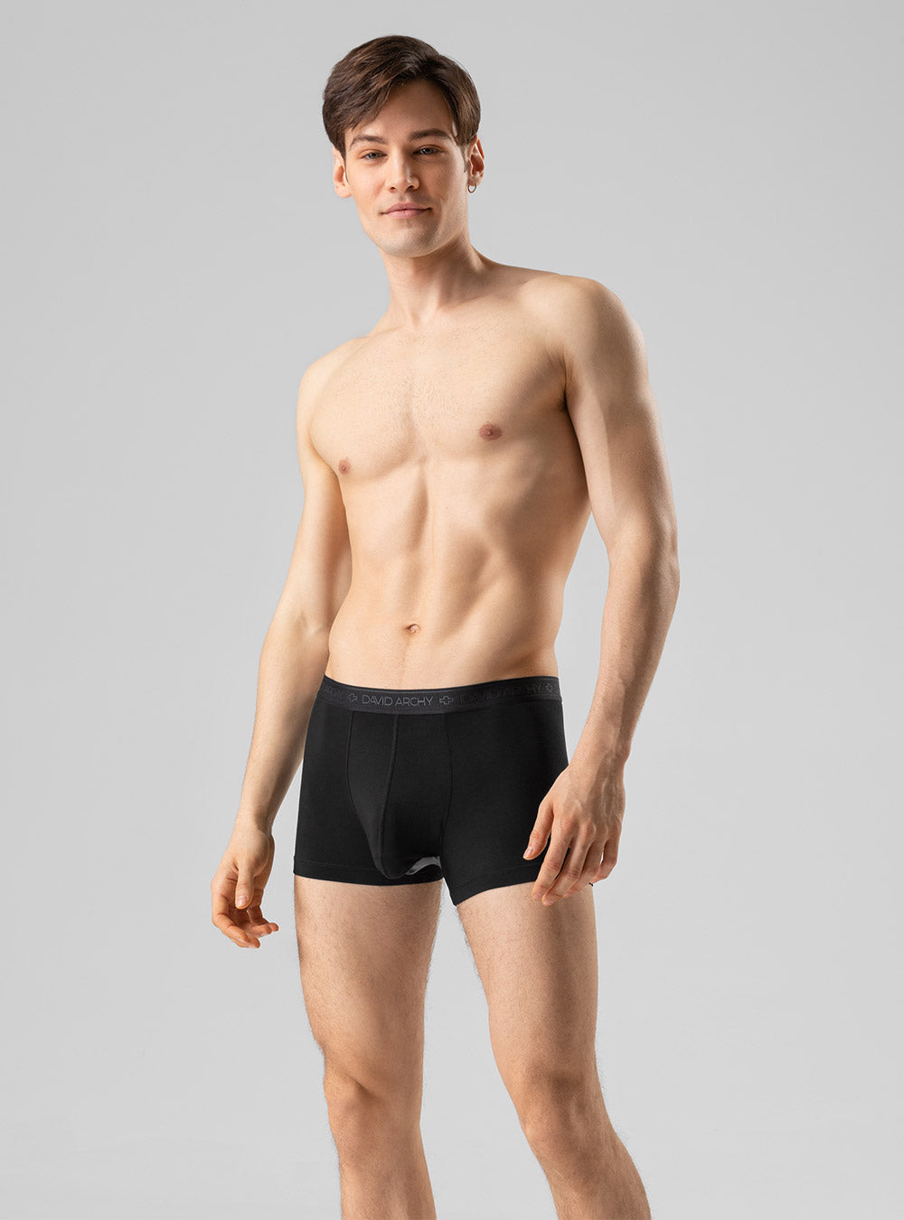 DAVID ARCHY Men's Underwear Micro Modal Dual Pouch Trunks Support Ball Pouch  Bulge Enhancing Boxer Briefs