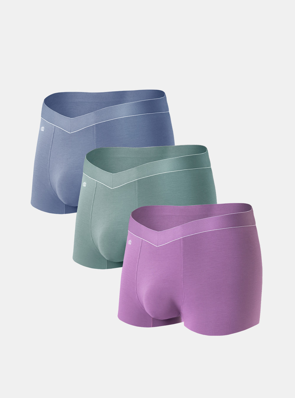 David Archy 4 Packs Trunks Separatec 3D Pouch Micro Modal Dual Pouch Separatec  Underwear