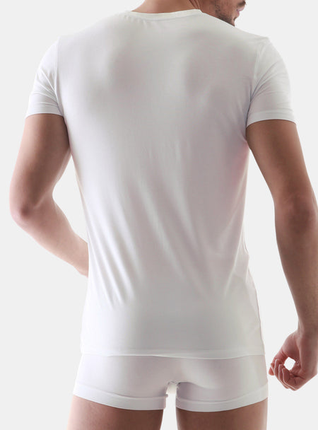 3 Packs Slim Fit T-Shirts Anti Sweat David Archy Micro Modal V-Neck ...