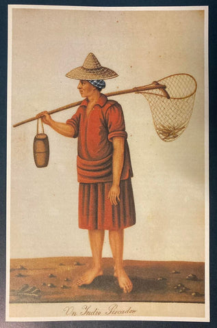 Un Indio Pescador by Damián Domingo - Native Filipino fisherman wearing red Barong Tagalog