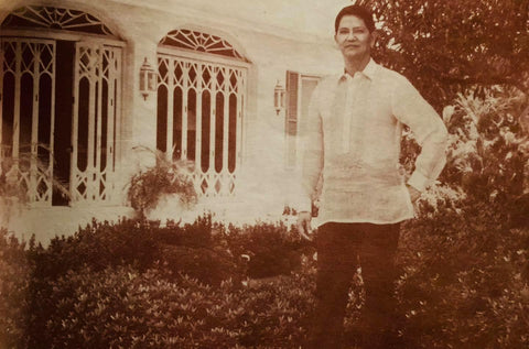 Finance businessman Exequiel Garcia wears an Aquino Barong Tagalog.