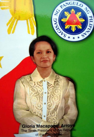 Arroyo wears a piña Barong Tagalog in this presidential portrait