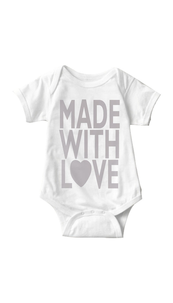 Made With Love White Baby Onesie | Sarcastic Me – Sarcastic ME