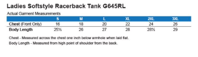 Ladies Softstyle Racerback Tank (G645RL)
