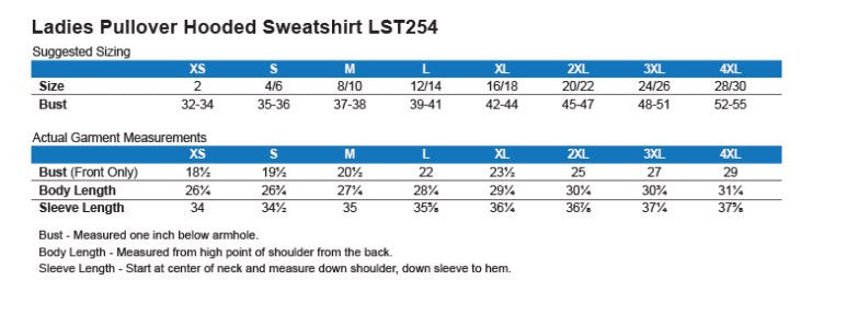  LST254 Sport-Tek Ladies' Pullover Hooded Sweatshirt
