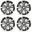 19" Set of 4 19x7 Machined Black Alloy Wheels For Nissan Rogue 2017-2020 OEM Quality Replacement Rim