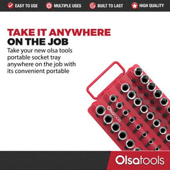 Best Socket Organizer - Olsa Tools Socket Tray With Handle