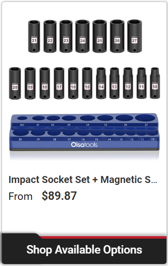 Impact Socket Set + Magnetic Socket Organizer