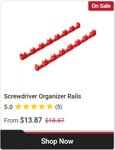 Screwdriver Organizer Rails