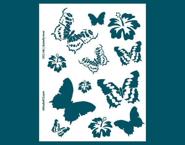 Butterfly Stencil by StudioR12  Delicate Layered Nature Art