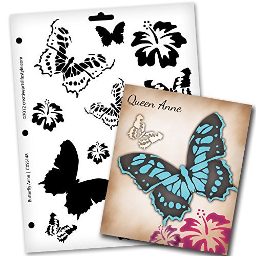 Download Butterfly Magic Anne Stencil 8 1 2 X 11 Stcl148 Studior12 Stencils