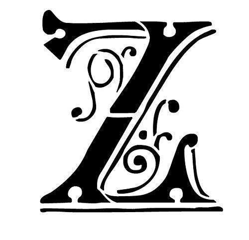 Ornate Monogram Stencil - Z - 8 x 6 – StudioR12 Stencils